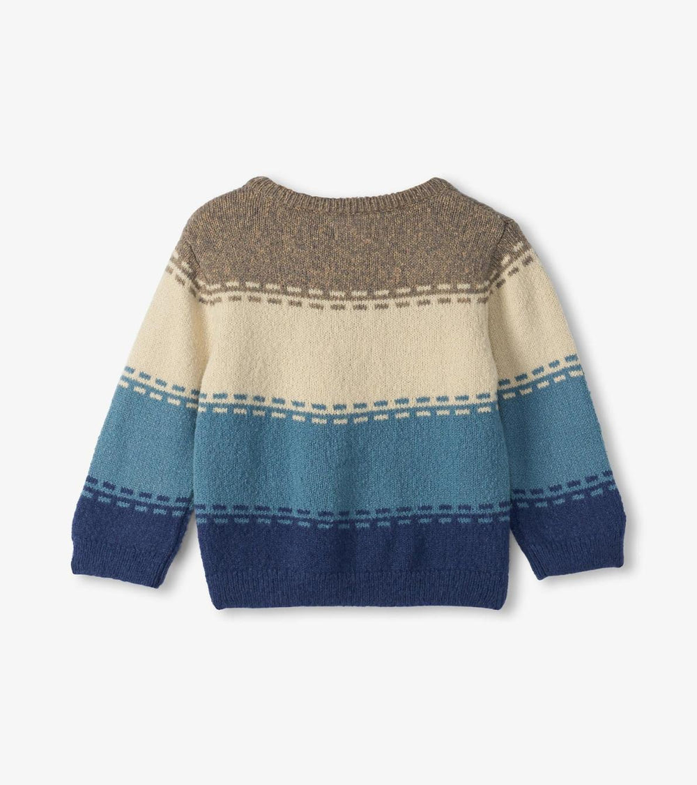 Hatley Sweaters | Baby &amp; Toddler Baby &amp; Toddler Boys Blue Combo Crew Neck Knit Sweater