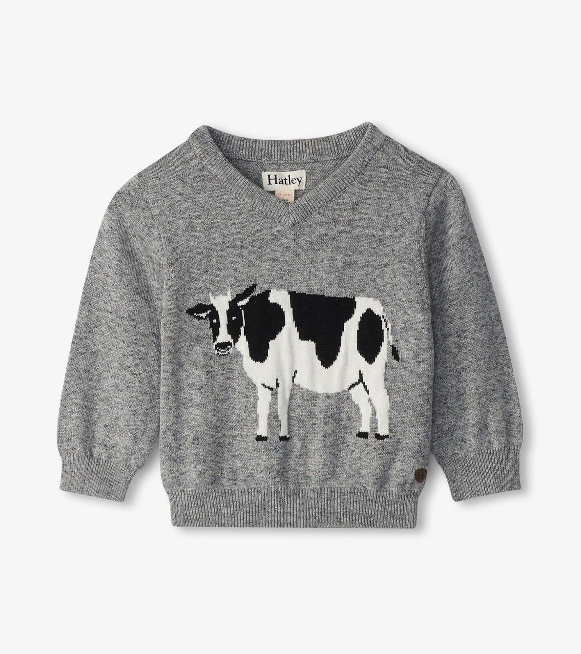 Hatley Sweaters | Baby &amp; Toddler Baby &amp; Toddler Boys Milk Cow V-Neck Sweater