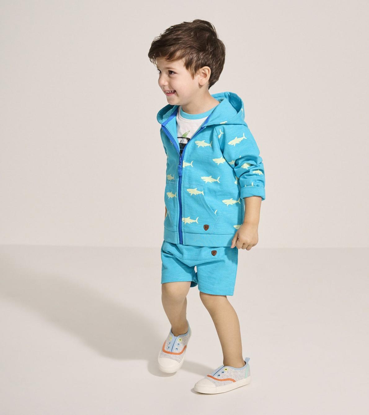 Hatley Sweaters | Baby &amp; Toddler Baby &amp; Toddler Boys Shark Silhouette Glow Zip-Up Hoodie