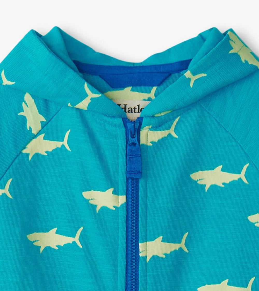 Hatley Sweaters | Baby &amp; Toddler Baby &amp; Toddler Boys Shark Silhouette Glow Zip-Up Hoodie