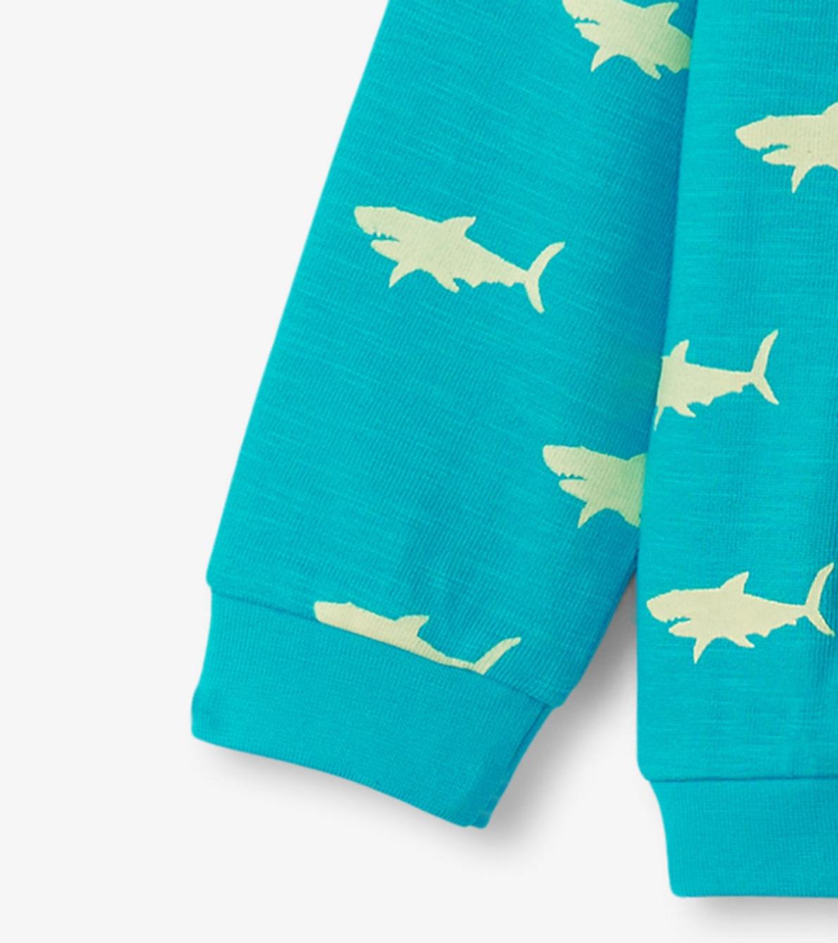 Hatley Sweaters | Baby &amp; Toddler Baby &amp; Toddler Boys Shark Silhouette Glow Zip-Up Hoodie