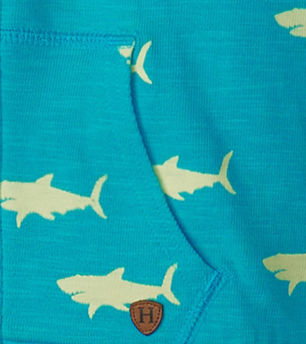 Hatley Sweaters | Baby &amp; Toddler Baby &amp; Toddler Boys Shark Silhouette Glow Zip-Up Hoodie