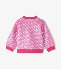 Hatley Sweaters | Baby &amp; Toddler Baby &amp; Toddler Girls Rose Violet Metallic Bomber Jacket