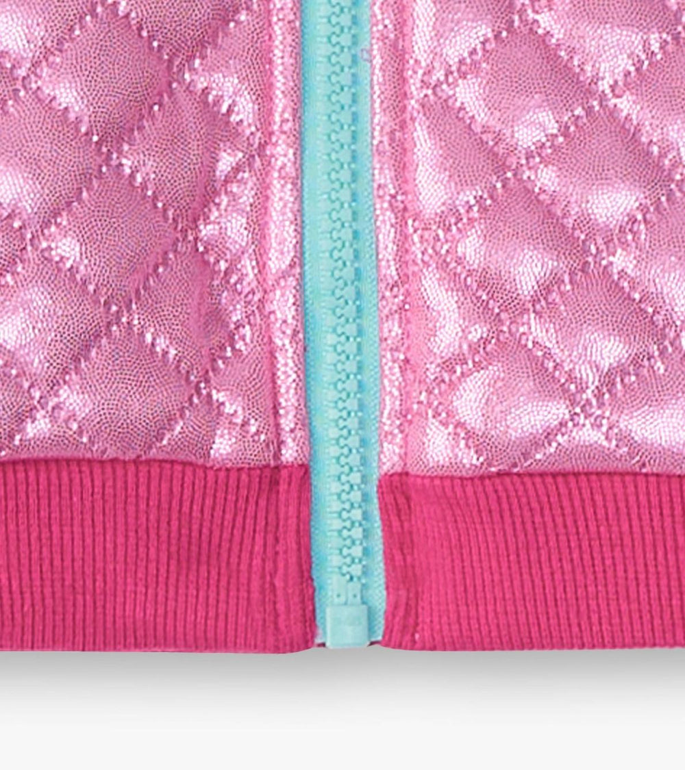 Hatley Sweaters | Baby &amp; Toddler Baby &amp; Toddler Girls Rose Violet Metallic Bomber Jacket