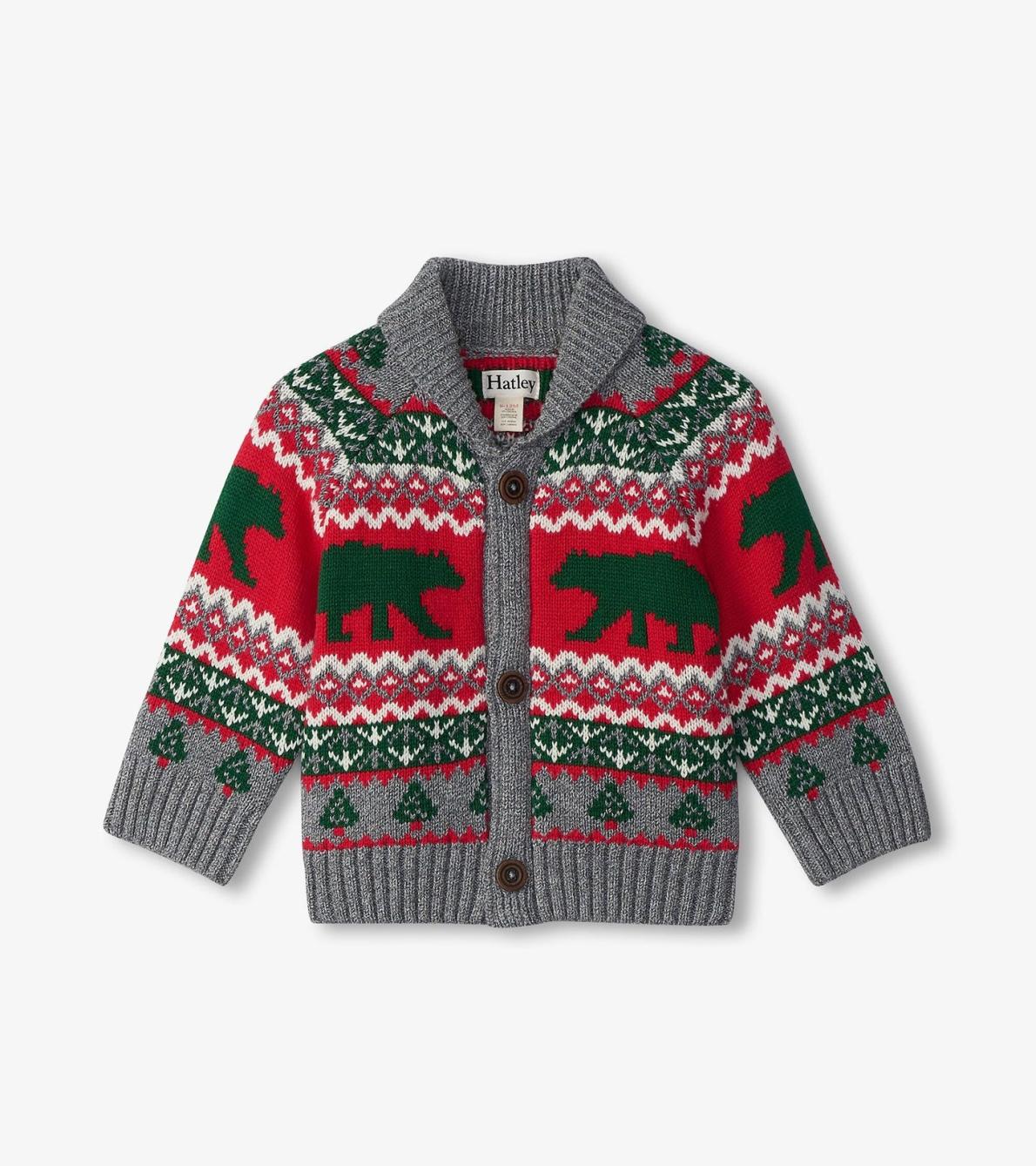 Hatley Sweaters | Baby &amp; Toddler Baby &amp; Toddler Knit Bear Shawl Collar Cardigan