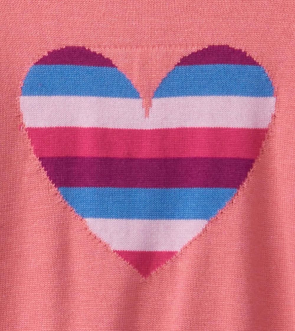 Hatley Sweaters | Baby &amp; Toddler Striped Heart Ruffle Sleeve Sweater