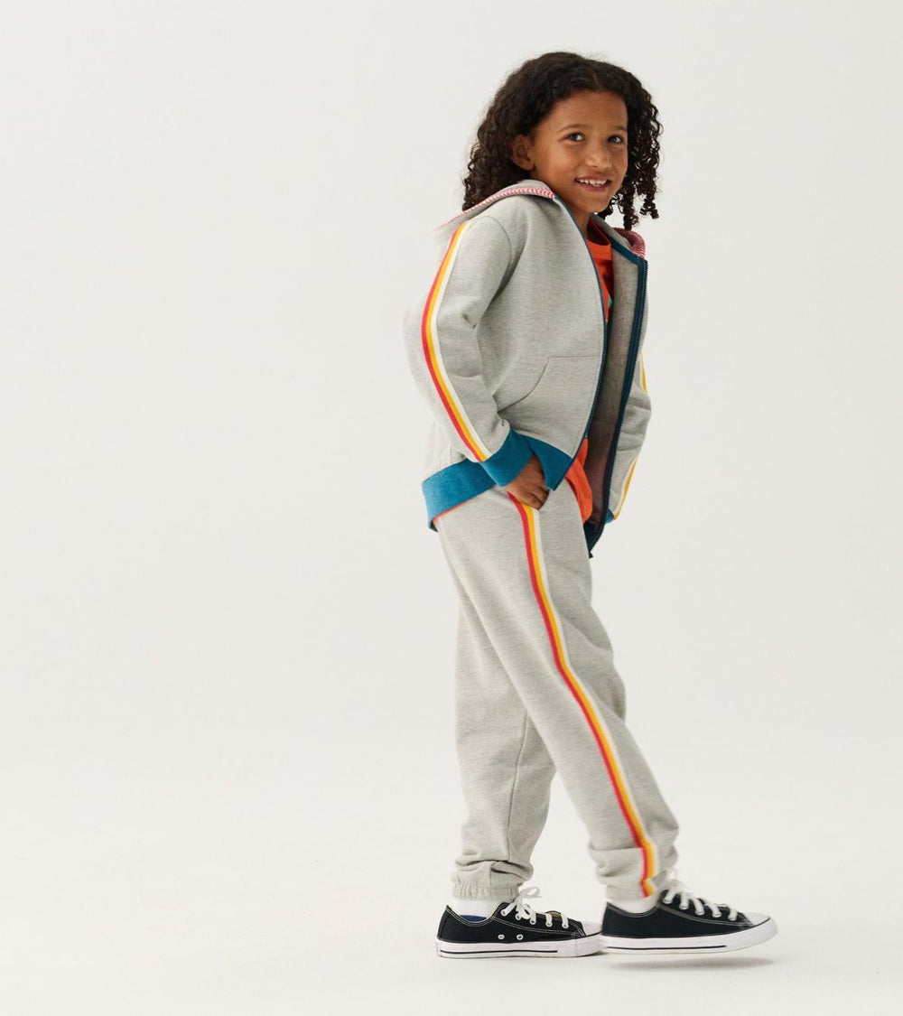 Hatley Sweaters | Boys Boys Athletic Grey Zip-Up Hoodie