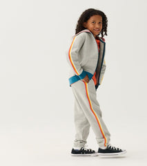 Hatley Sweaters | Boys Boys Athletic Grey Zip-Up Hoodie