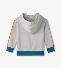 Hatley Sweaters | Boys Boys Athletic Grey Zip-Up Hoodie