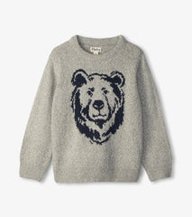 Hatley Sweaters | Boys Boys Charcoal Bear Crew Neck Sweater