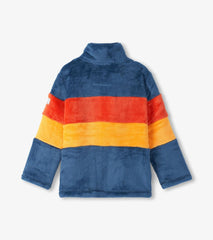 Hatley Sweaters | Boys Boys Colour Block Fuzzy Fleece Zip-Up Jacket