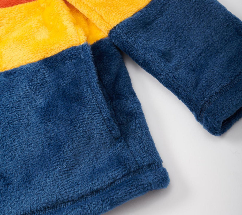 Hatley Sweaters | Boys Boys Colour Block Fuzzy Fleece Zip-Up Jacket