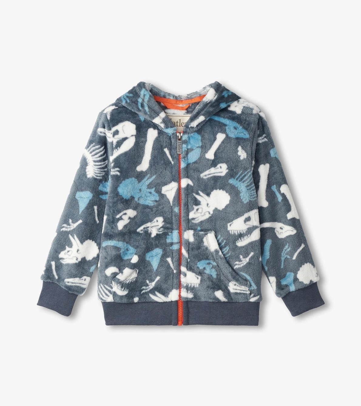 Hatley Sweaters | Boys Boys Dino Fossils Fleece Zip-Up Hoodie