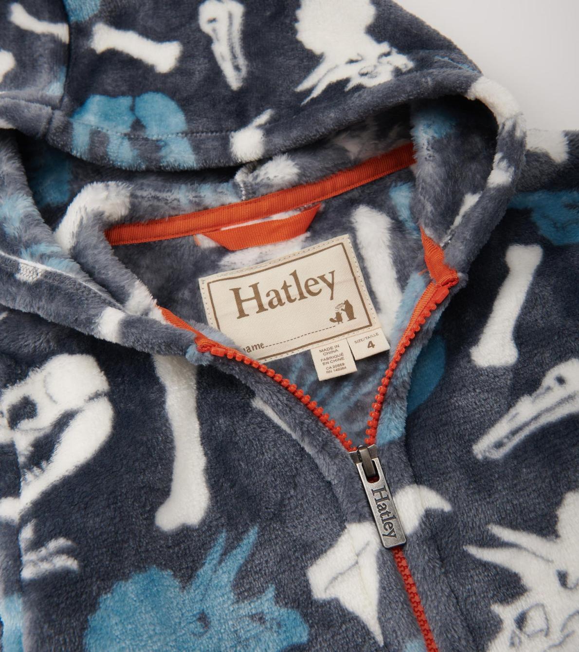 Hatley Sweaters | Boys Boys Dino Fossils Fleece Zip-Up Hoodie