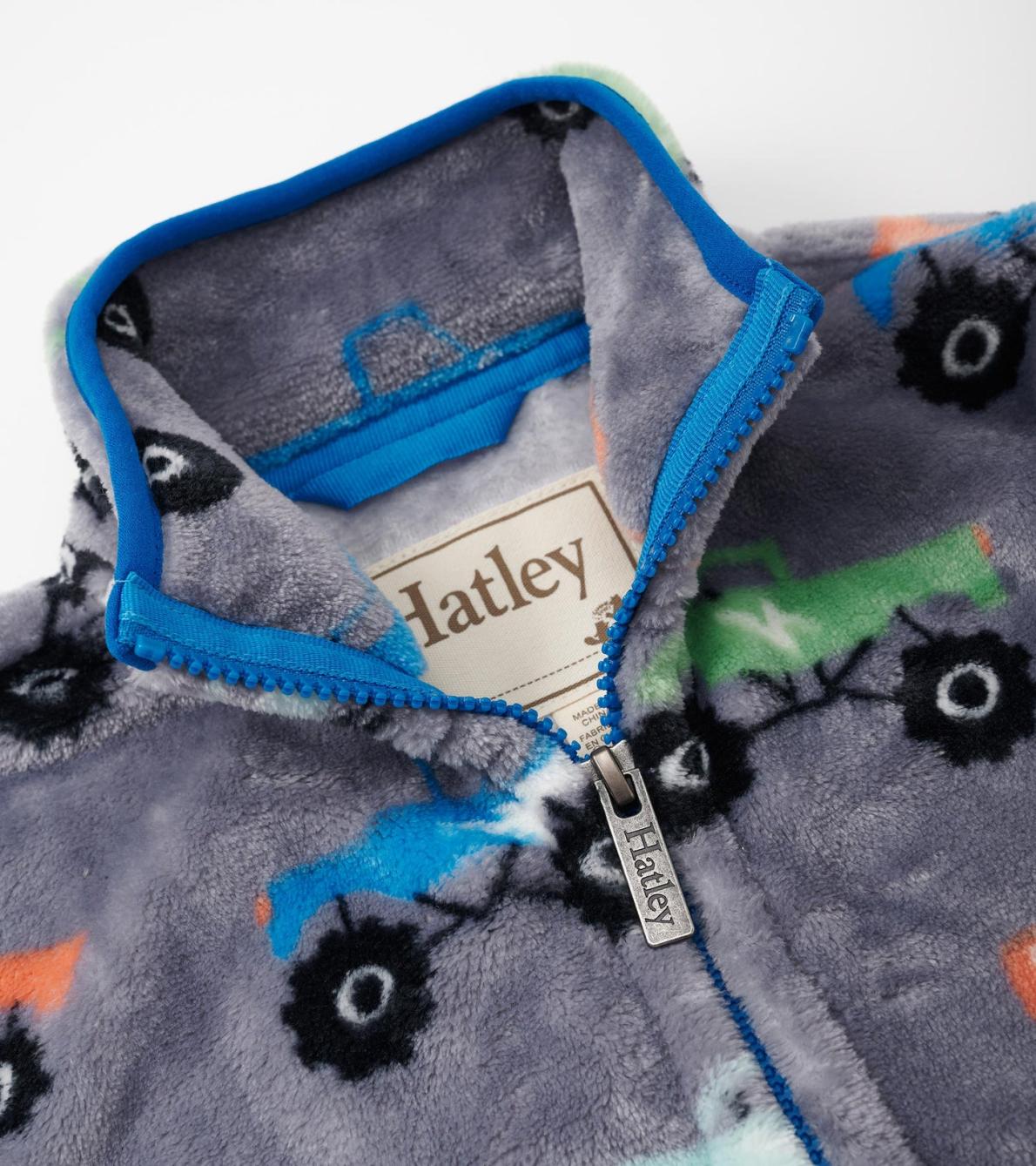 Hatley Sweaters | Boys Boys Monster Trucks Fuzzy Fleece Zip-Up Jacket