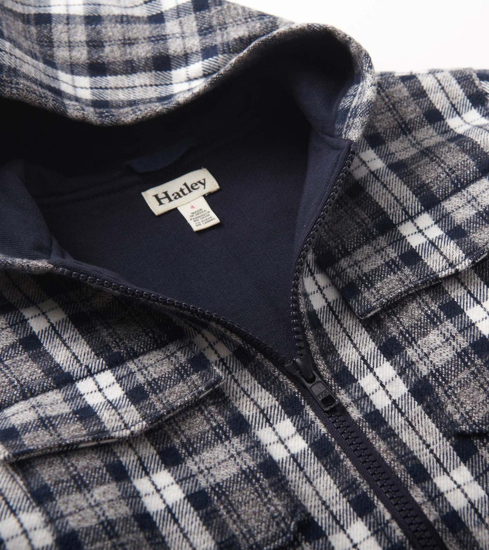 Hatley Sweaters | Boys Boys Salute Plaid Lined Hooded Jacket