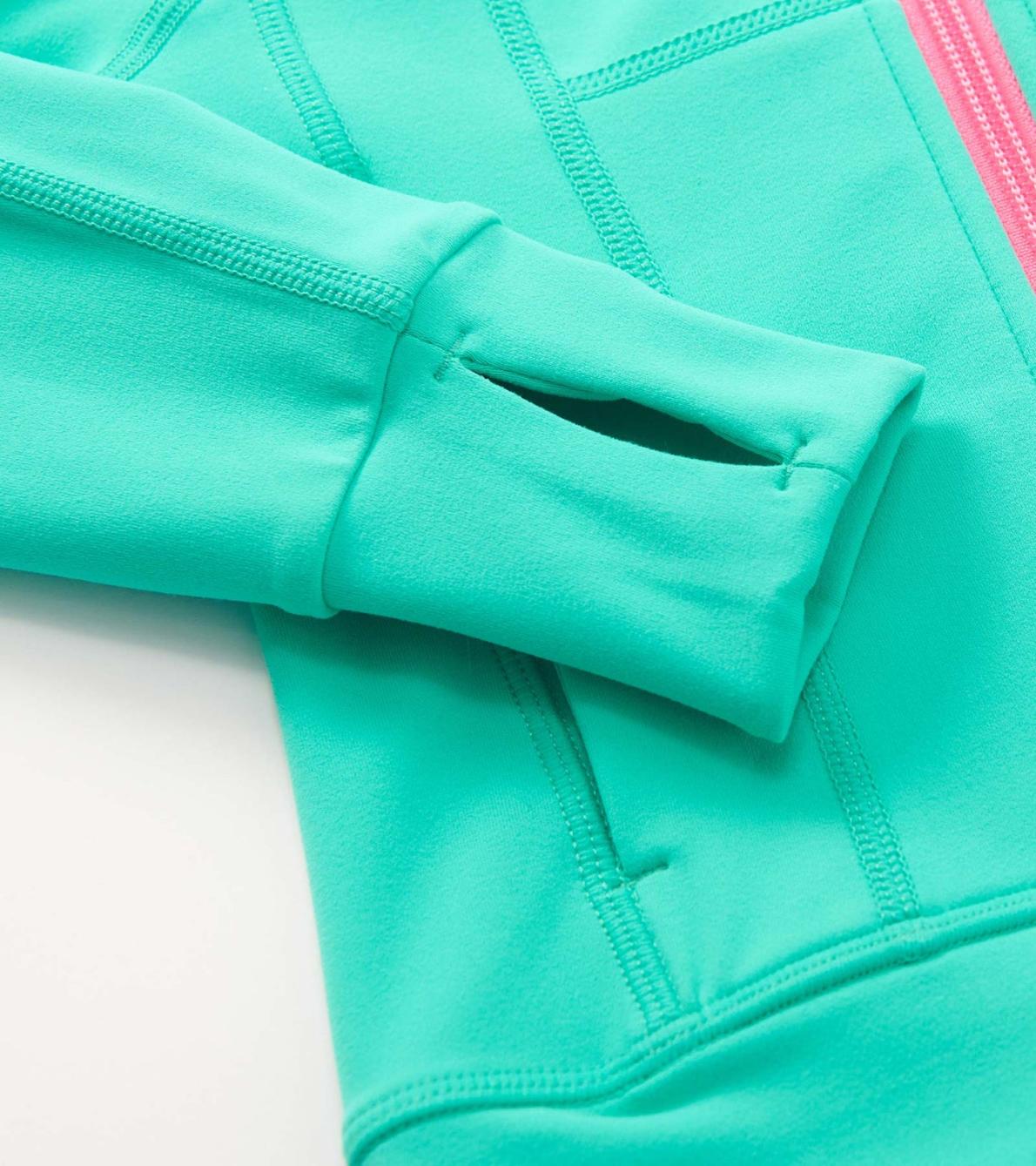 Hatley Sweaters | Girls Girls Aqua Green Active Jacket