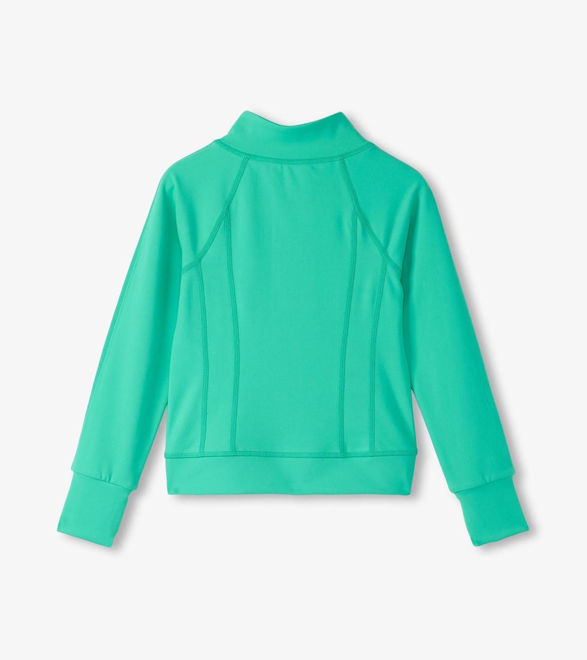 Hatley Sweaters | Girls Girls Aqua Green Active Jacket