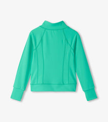 Hatley Sweaters | Girls Girls Aqua Green Active Jacket