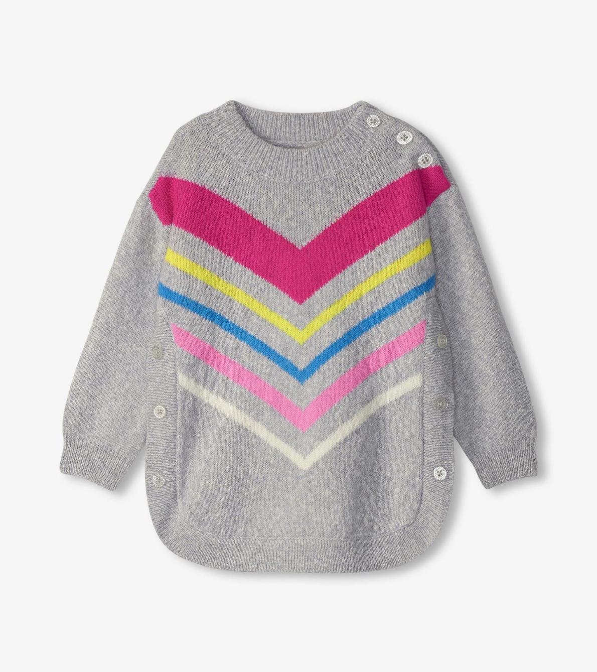Hatley Sweaters | Girls Girls Chevron Stripe Chunky Sweater Tunic