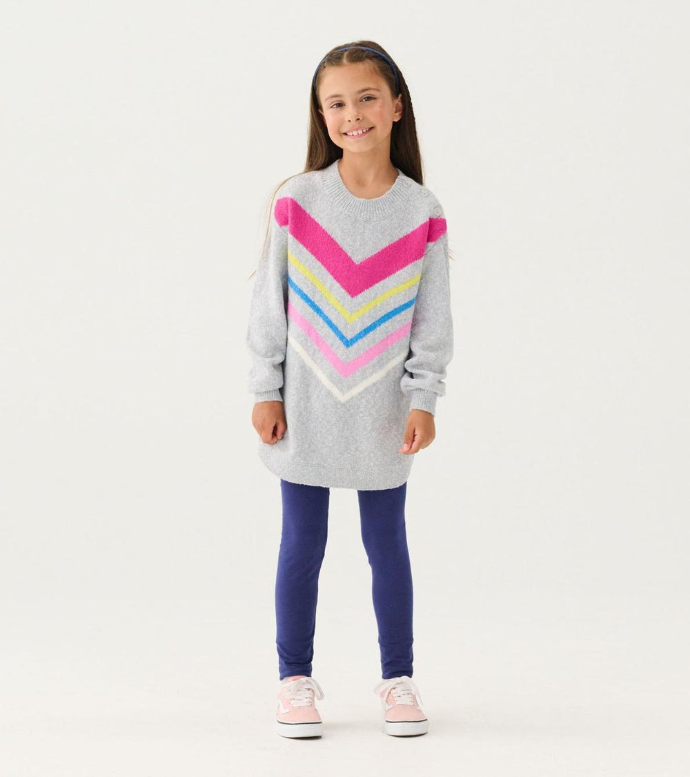 Hatley Sweaters | Girls Girls Chevron Stripe Chunky Sweater Tunic