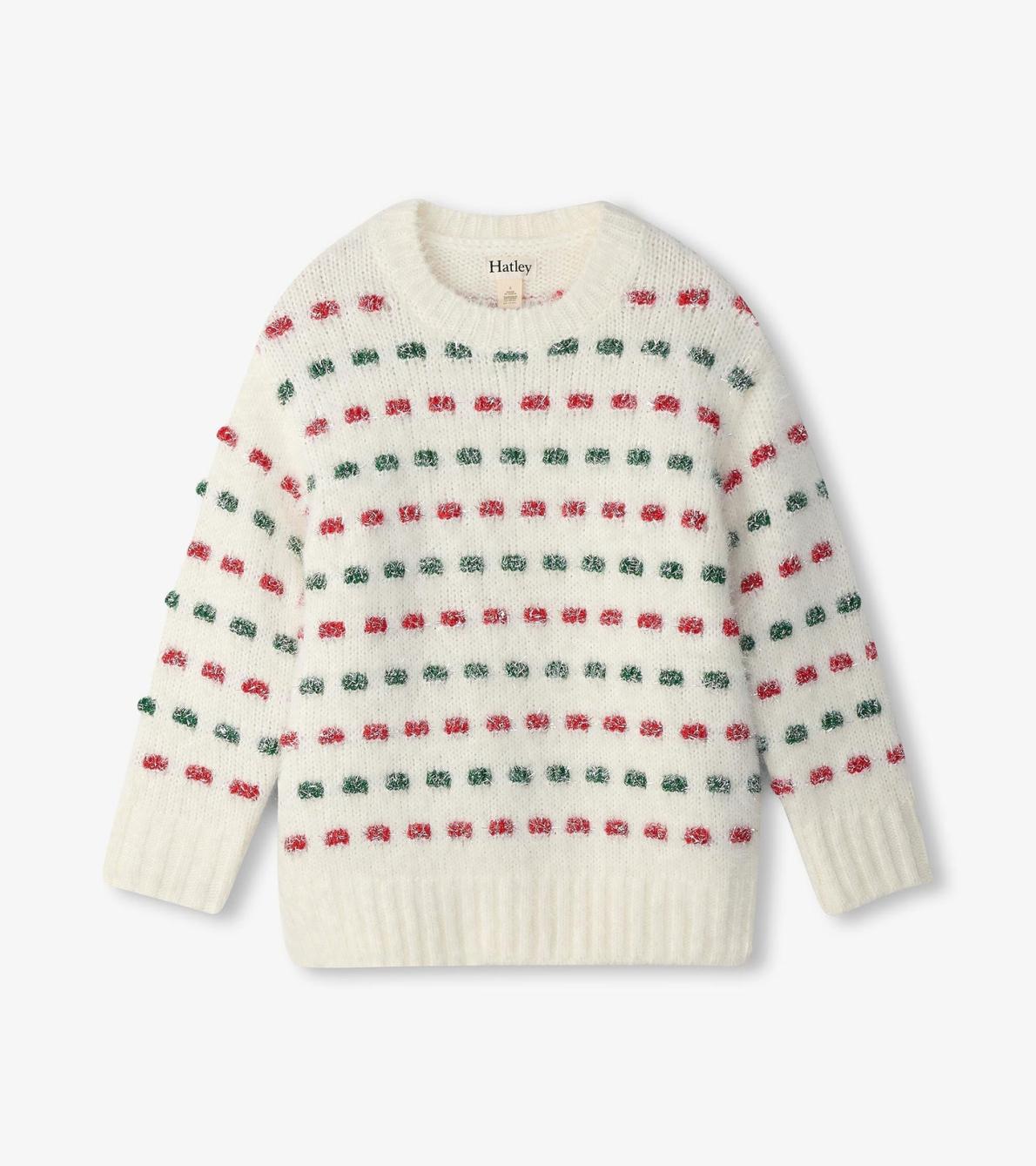 Hatley Sweaters | Girls Girls Holiday Basket Weave Sweater
