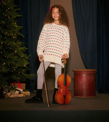 Hatley Sweaters | Girls Girls Holiday Basket Weave Sweater