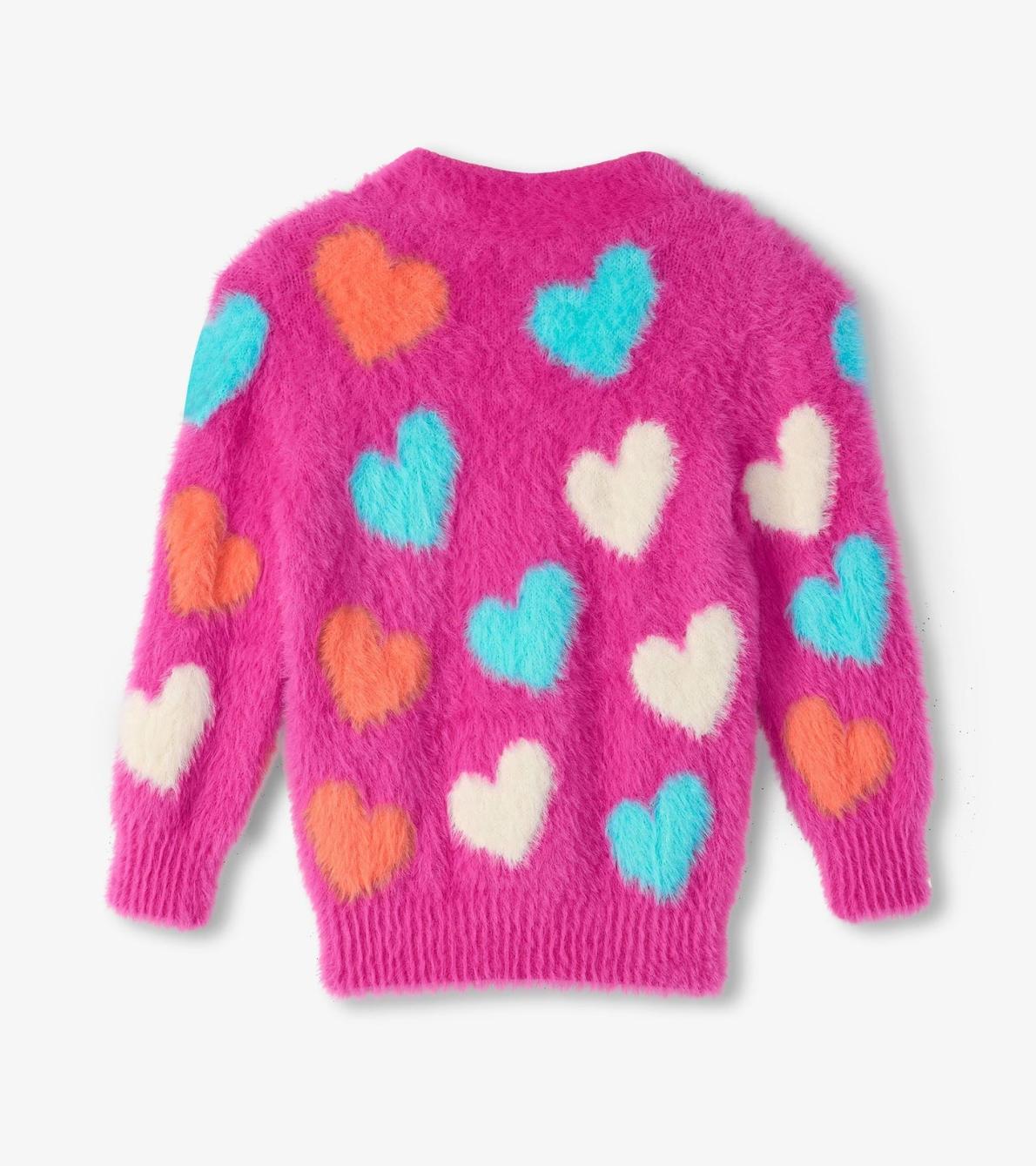 Hatley Sweaters | Girls Girls Jumbo Hearts Cardigan
