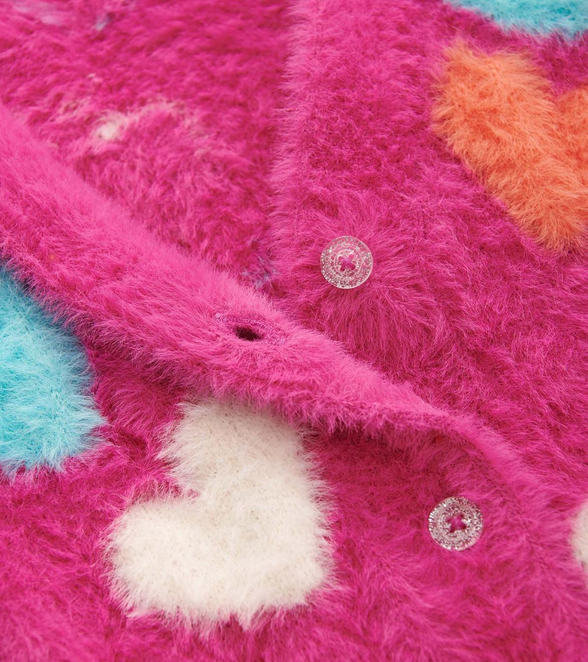 Hatley Sweaters | Girls Girls Jumbo Hearts Cardigan