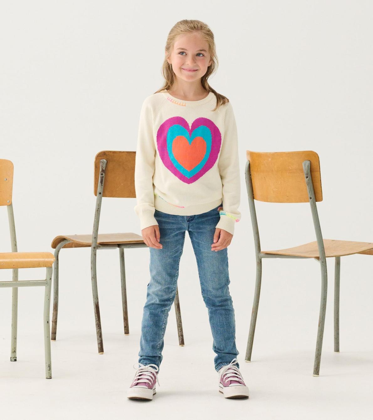 Hatley Sweaters | Girls Girls Layered Hearts Sweater
