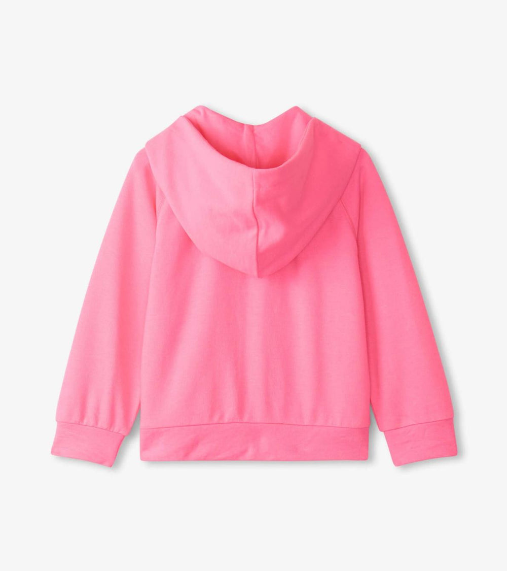 Hatley Sweaters | Girls Girls Pink Neon Raglan Hoodie