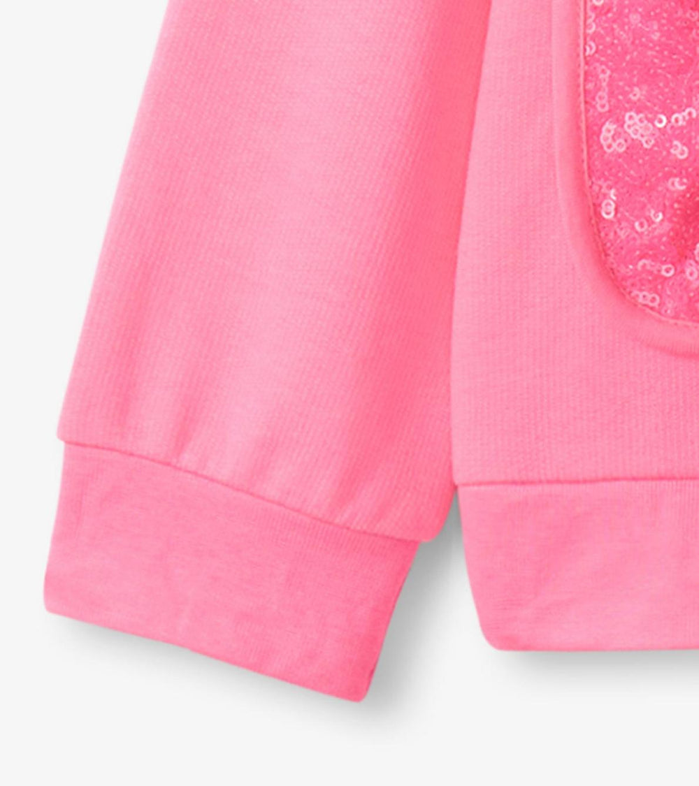 Hatley Sweaters | Girls Girls Pink Neon Raglan Hoodie