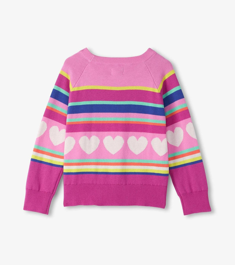 Hatley Sweaters | Girls Girls Rainbow Heart Sweater