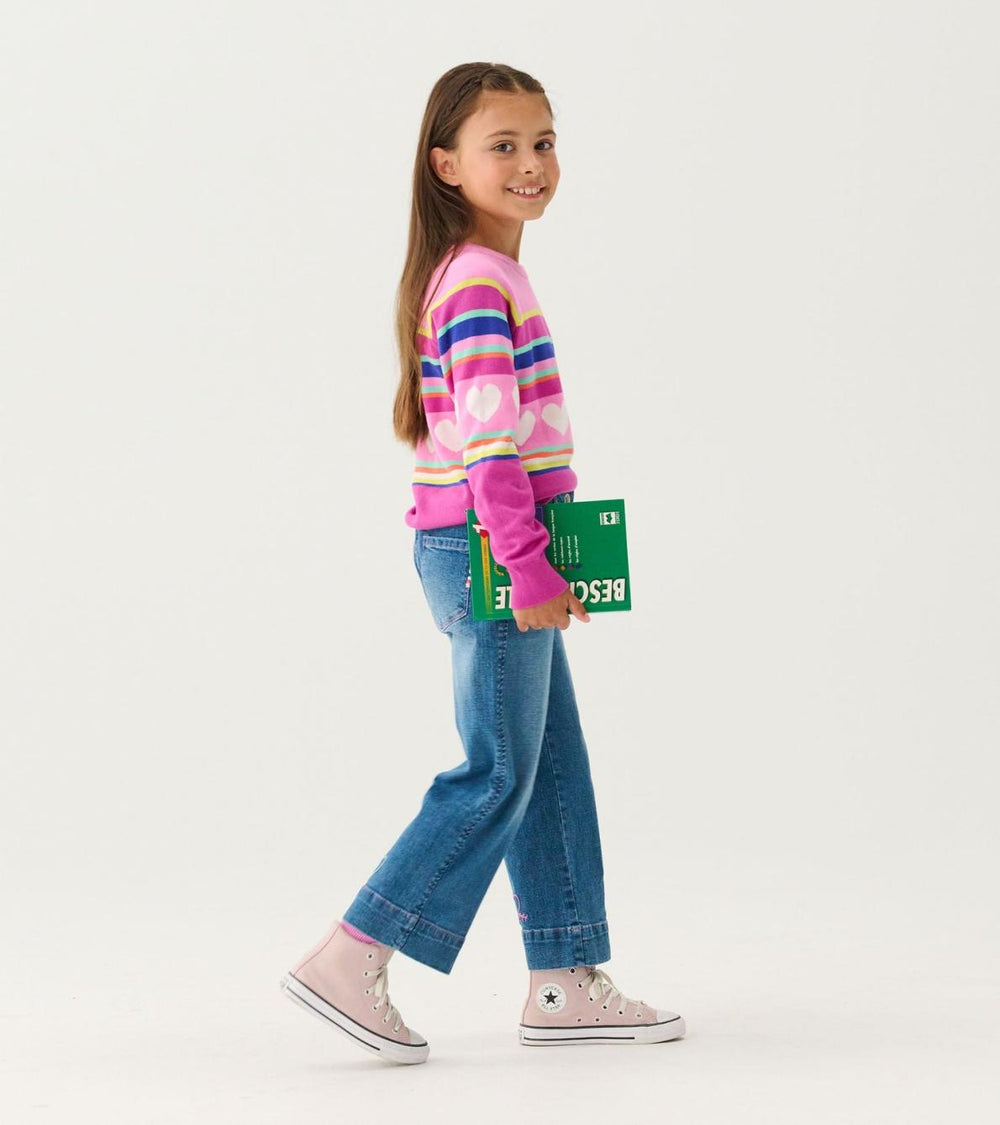 Hatley Sweaters | Girls Girls Rainbow Heart Sweater