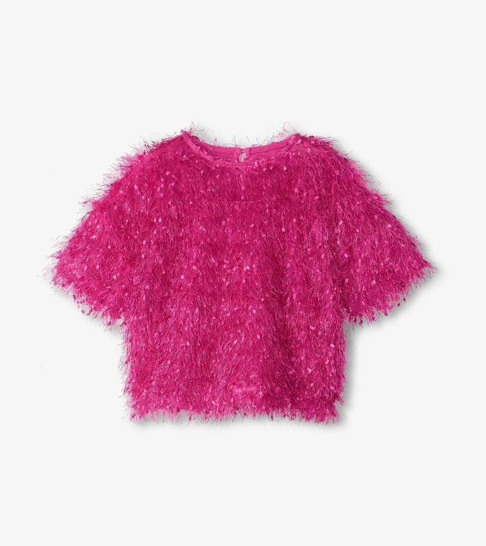 Hatley Sweaters | Girls Girls Rose Violet Fluffy Knit Sweater