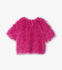 Hatley Sweaters | Girls Girls Rose Violet Fluffy Knit Sweater