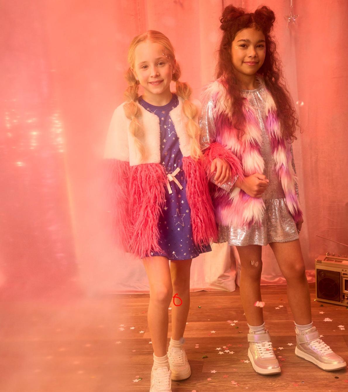 Hatley Sweaters | Girls Girls Sheer Pink Faux Fur Jacket