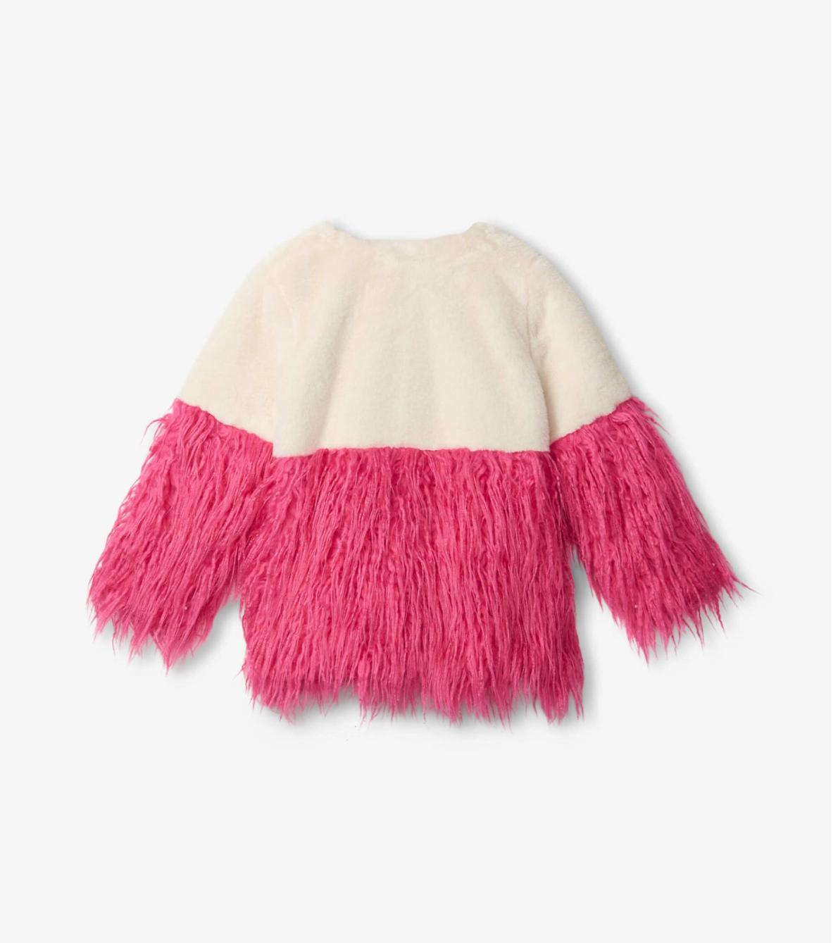 Hatley Sweaters | Girls Girls Sheer Pink Faux Fur Jacket