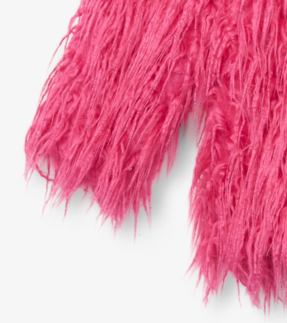 Hatley Sweaters | Girls Girls Sheer Pink Faux Fur Jacket