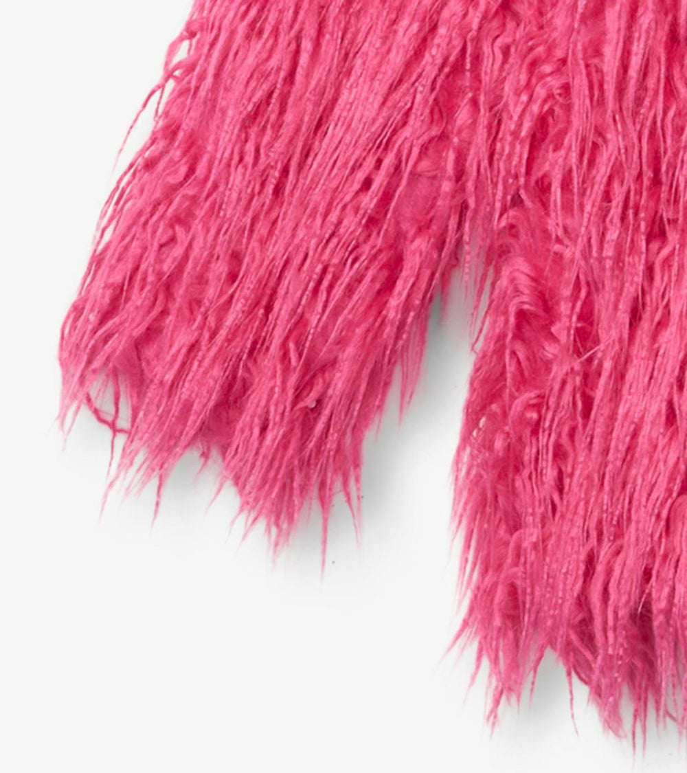 Hatley Sweaters | Girls Girls Sheer Pink Faux Fur Jacket