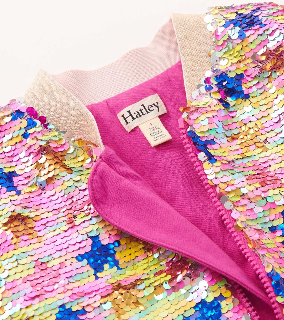 Hatley Sweaters | Girls Girls Star Party Sequined Bomber Jacket
