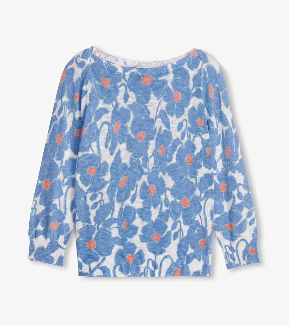 Hatley Sweaters | Women 3/4 Sleeve Knit Breton - Textured Poppies