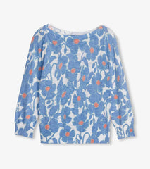 Hatley Sweaters | Women 3/4 Sleeve Knit Breton - Textured Poppies