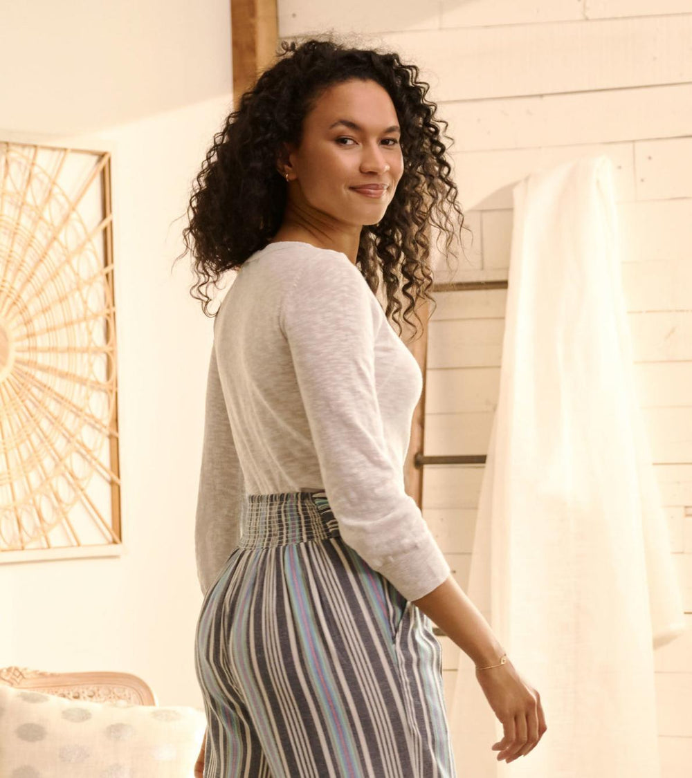 Hatley Sweaters | Women 3/4 Sleeve Knit Breton - White