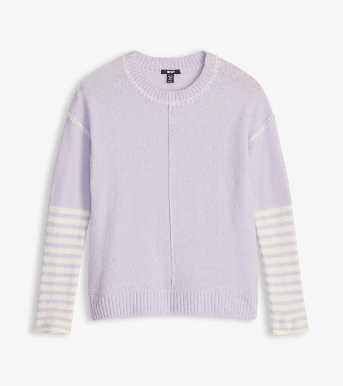 Hatley Sweaters | Women Avery Sweater - Lilac Stripes