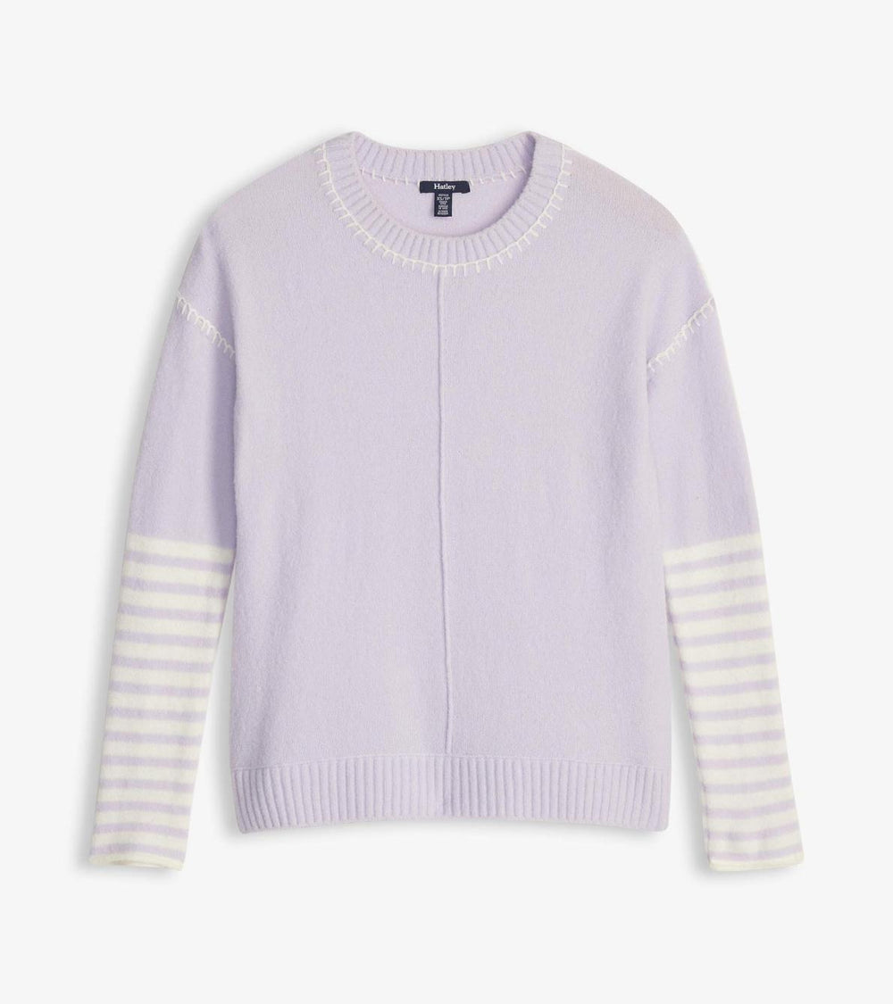 Hatley Sweaters | Women Avery Sweater - Lilac Stripes