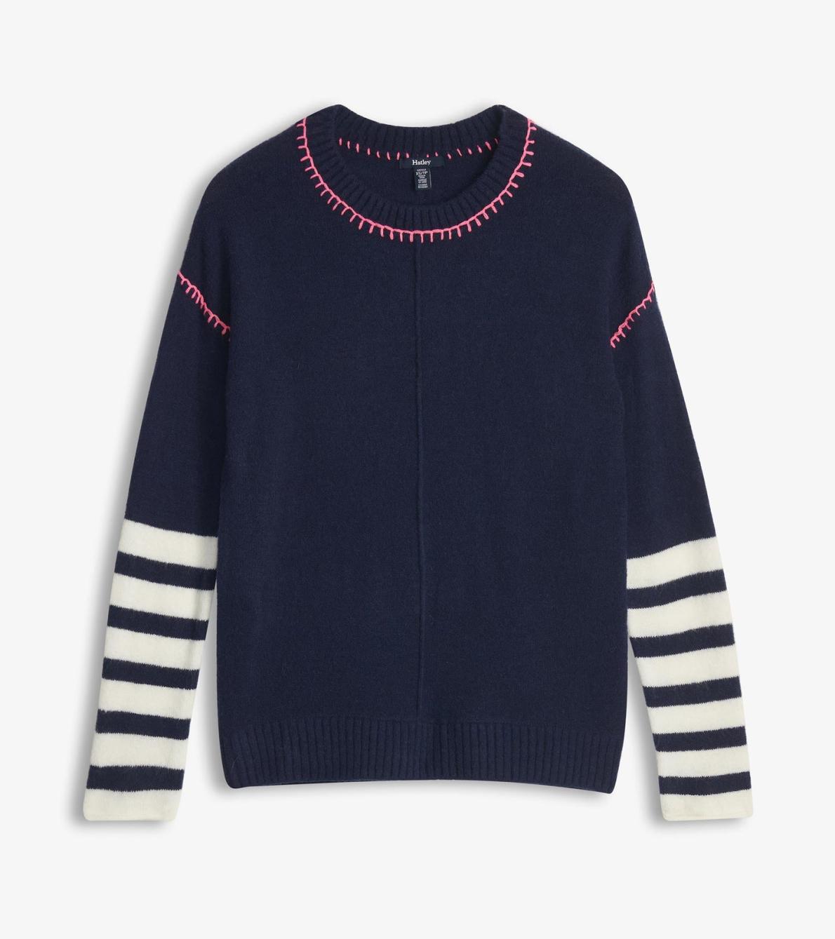 Hatley Sweaters | Women Avery Sweater - Navy Stripes