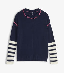 Hatley Sweaters | Women Avery Sweater - Navy Stripes