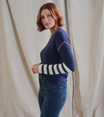 Hatley Sweaters | Women Avery Sweater - Navy Stripes
