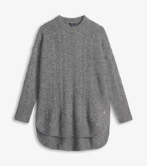 Hatley Sweaters | Women Cable Knit Tunic - Charcoal Heather